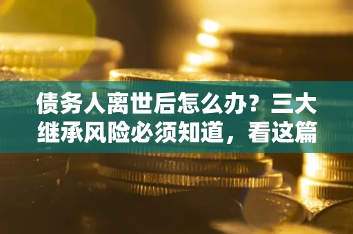 武汉债务人离世后怎么办？三大继承风险必须知道，看这篇就够了
