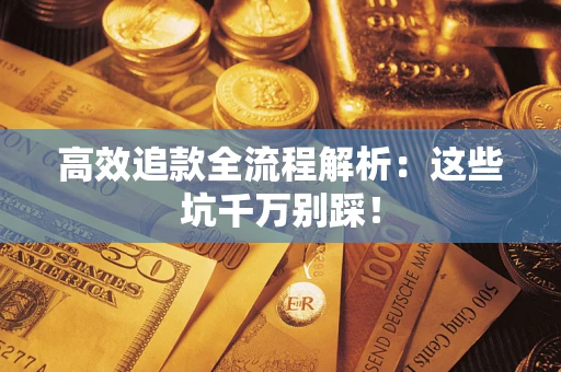 武汉高效追款全流程解析：这些坑千万别踩！