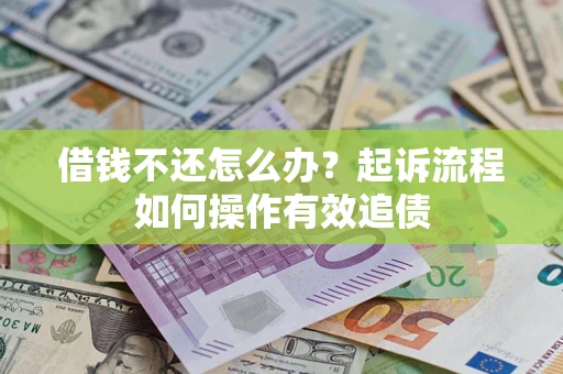 武汉借钱不还怎么办？起诉流程如何操作有效追债