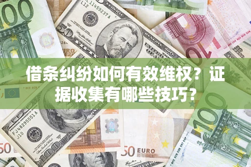 武汉借条纠纷如何有效维权？证据收集有哪些技巧？
